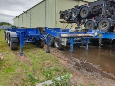 2007 Dennison Triaxle Sliding Skeletal Trailer