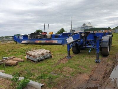 2007 Dennison Triaxle Sliding Skeletal Trailer - 2