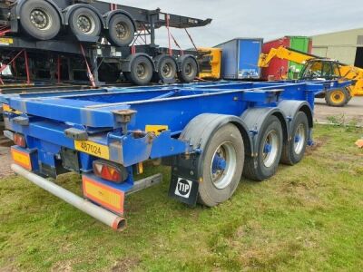 2007 Dennison Triaxle Sliding Skeletal Trailer - 3