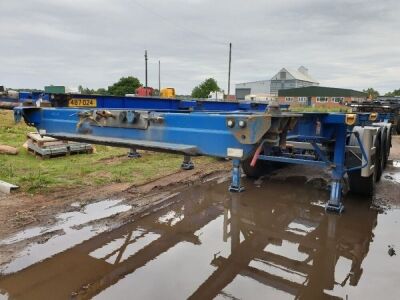 2007 SDC Triaxle Sliding Skeletal Trailer - 2