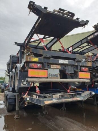 2007 Dennison Triaxle Sliding Skeletal Trailer