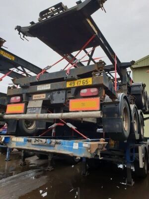 2008 Dennison Triaxle Sliding Skeletal Trailer - 2