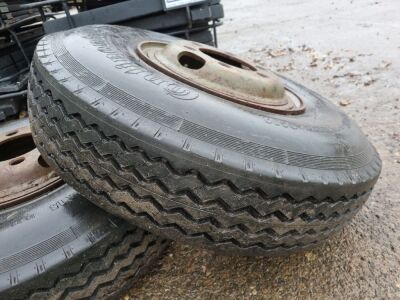 2 x Continental 10.00 R15 Tyres & 6 Stud Rims - 2