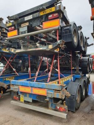 2008 Dennison Triaxle Sliding Skeletal Trailer - 4