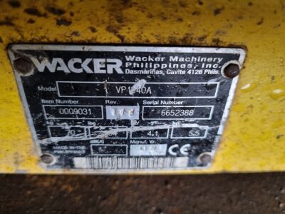 2008 Wacker VP1340 Low Vib Compactor Plate  - 5