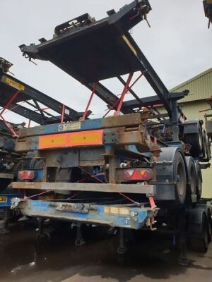 2007 Dennison Triaxle Sliding Skeletal Trailer - 2