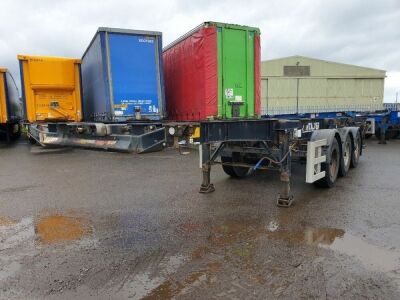 2006 Dennison Triaxle Sliding Skeletal Trailer - 2