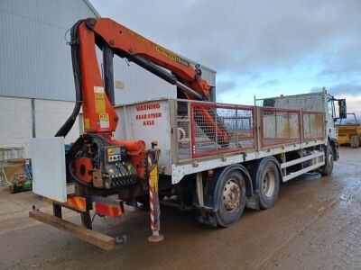 2008 Iveco Stralis 310E5 6x2 Rear Steer Dropside Crane Flat - 3