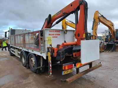 2008 Iveco Stralis 310E5 6x2 Rear Steer Dropside Crane Flat - 4