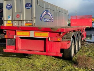 1994 Crane Fruehauf Triaxle Extendable Flat Trailer