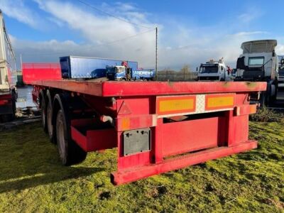 1994 Crane Fruehauf Triaxle Extendable Flat Trailer - 3