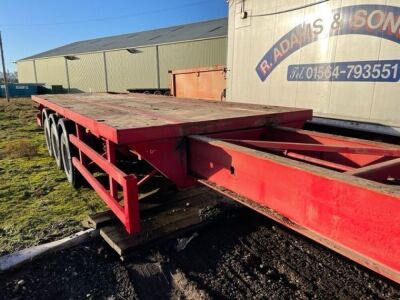 1994 Crane Fruehauf Triaxle Extendable Flat Trailer - 12