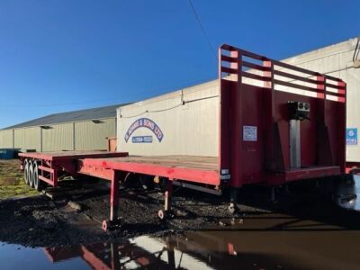 1994 Crane Fruehauf Triaxle Extendable Flat Trailer - 14