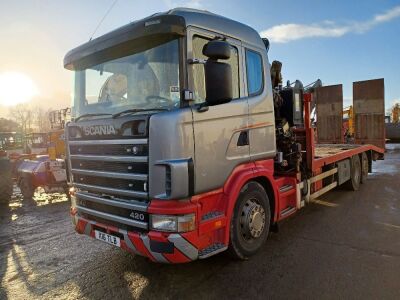 2003 Scania R124L 420 6x2 Rear Lift  Beavertail  - 2