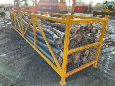 Qty of 6m Vacuum / Suction Pipes c/w Steel Storage Frame - 4