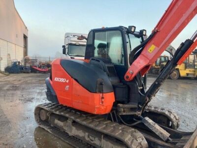 2014 Kubota KX080- 4 Mini Digger - 4
