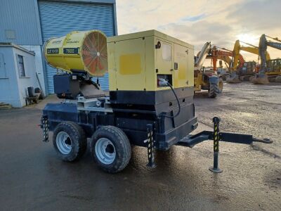 2019 Generac Dustfighter 7500 Dust Suppression Unit Mounted on Drawbar Tandem Axle Water Tank - 2