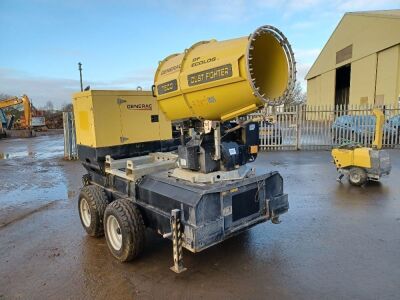 2019 Generac Dustfighter 7500 Dust Suppression Unit Mounted on Drawbar Tandem Axle Water Tank - 4