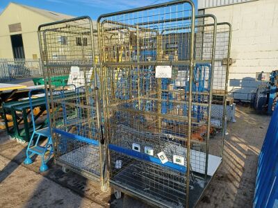 2x Steel Cages On Castors