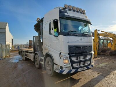 2018 Volvo FH Globetrotter 8x2 Crane Cheesewedge Beavertail - 2