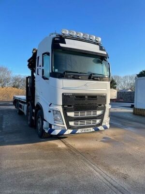 2018 Volvo FH Globetrotter 8x2 Crane Cheesewedge Beavertail - 30