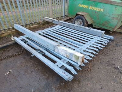 2 x Galvanised Gates and Posts - 2