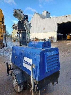 Tower Light Superlight VT1-90 Single Axle Drawbar Lighting Tower Generator - 6