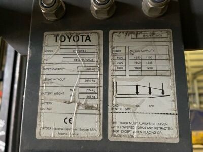 Toyota 7FBRE 16-3 Reach Truck - 8