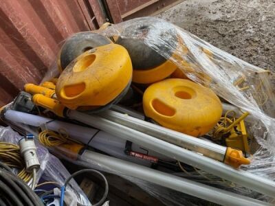 Quantity of Plasterers Lights, Floodlights & 110V Transformers - 2