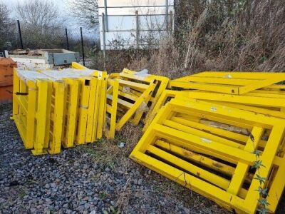 Qty of Heavy Duty Steel Bolt Down Safety Barriers