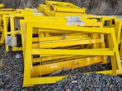 Qty of Heavy Duty Steel Bolt Down Safety Barriers