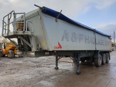 2004 Stas Aggregate Plank Sided Tipping Trailer Tri Axle - 2