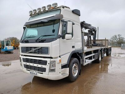 2009 Volvo FM480 6x2 Rear Lift Brick Crane Drawbar Rigid