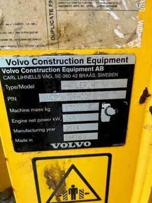 2014 Volvo A30F Articulated Dump Truck - 7