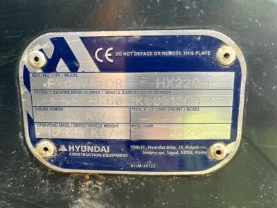 2020 Hyundai HX220L Excavator - 10