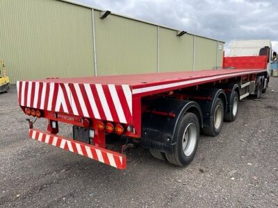 2002 Faymonville SPZ-3AA Triaxle, Hydraulic Steer, Double Extending Flat Trailer