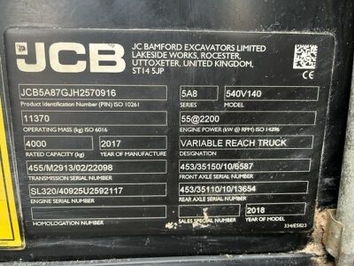 2017 JCB 540-140 Hi Viz Telehandler - 17