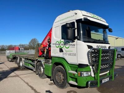 2014 Scania R450 Euro 6 8x2 Crane Drawbar Cheesewedge Rigid