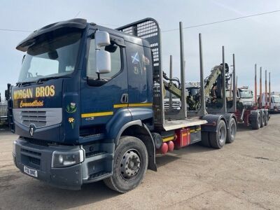 2011 Renault Premium 460 6x4 Drawbar Log Carrier Rigid Outfit