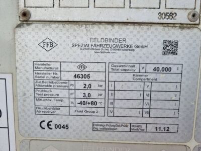 2013 Feldbinder Triaxle 40³ 2 Pot Powder Tanker 40 Cube - 6