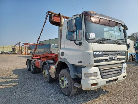 2008 DAF CF85 360 8x4 Hook Loader