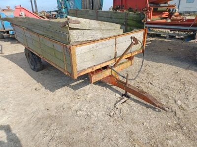 Single Axle Drawbar Dropside Tipping Trailer