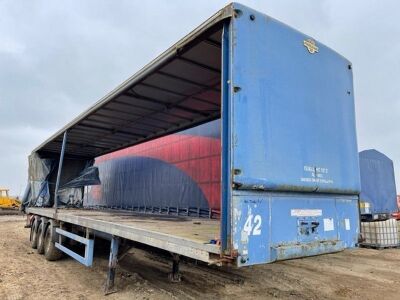 1994 Crane Fruehauf Triaxle Curtainside Trailer 