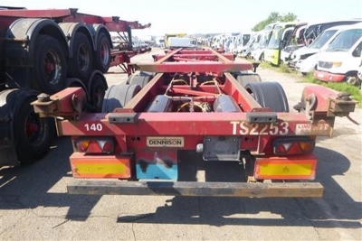 2007 Dennison Triaxle Sliding Skeletal Trailer - 9