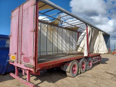 1988 Fruehauf Triaxle Curtainside Trailer - 3