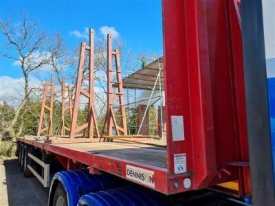 2015 Dennison Triaxle Extending Flat Trailer - 3