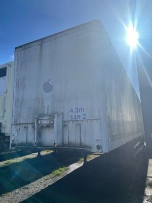 1997 Montracon Triaxle Box Van Trailer