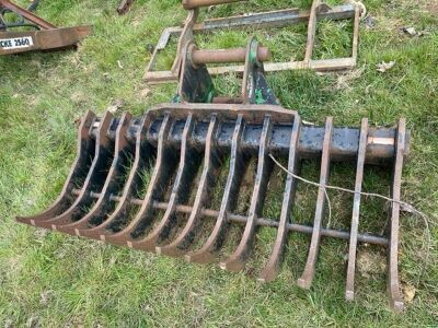 Excavator Rake Attachment 60mm Pins