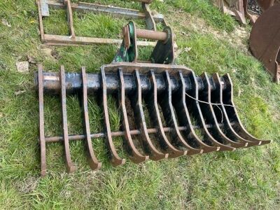 Excavator Rake Attachment 60mm Pins - 2