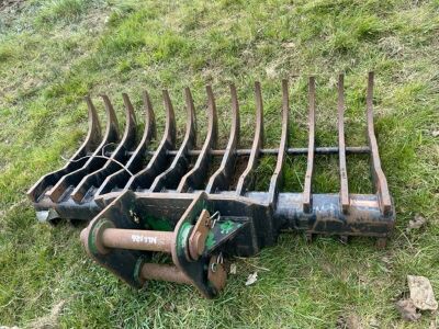 Excavator Rake Attachment 60mm Pins - 3